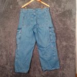 Old Navy Mid Rise Baggy Cargo Wide Leg Barrel Womens Size 12 Photo 3