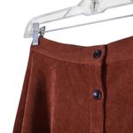 SheIn Rust Corduroy Skater Mini Skirt XS | Dark Academia Cottagecore Grunge Photo 3