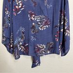 Millibon Blue Floral Flare Sleeves V Photo 6