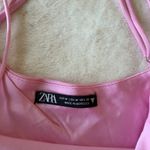ZARA  Satin Pink Cowl-Neck Cami – Size Medium Photo 3