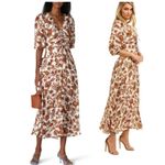 NICHOLAS Danielle Dress Ivory Paisley Floral
Midi Flowy Size US 4 White Photo 10