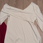 Banana Republic Gap Tops M Medium Red Long Sleeve Shirts Off Shoulder Bell Photo 1