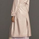 Anthropologie Maeve Patent Faux Leather Trench Coat, Size S/M Photo 3