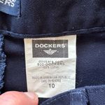 Dockers Navy Blue Classic High Natural Waist Pleated Chino Shorts Size 10 NWT Photo 2