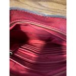 Red Leather‎ Crossbody Shoulder Bag with Studs Flap Buckle Closure Photo 7