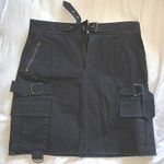 Carmar Denim Asymmetrical Belted Utility Skirt w 4 Pockets Photo 0