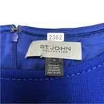 St. John Blue Sheath Dress Crew Neck Midi Photo 2