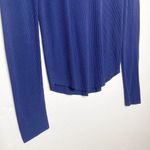 ZARA Turtleneck Ribbed Sweater Slim Fit Pullover Long Sleeve Blue Size S Photo 2