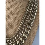 BaubleBar  Gold Tone Multi Strand Chain Link Necklace Flat 3 Sizes Adj  26"+2.5" Photo 1