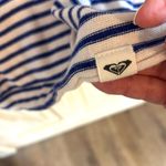 Roxy Blue Stripe Cotton Hoodie Beach Sweater. Size XL. Photo 4