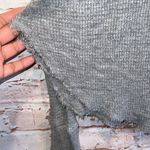 Anthropologie Saturday Sunday Anthro v neck raw hem thermal waffle knit S pullover grey top Photo 3