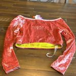 YITTY  Plusshy Shaping Top Pink Velour Velvet Crop Top Long Sleeve 1X Barbie Photo 9