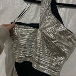 NWT David Koma Silver One Shoulder Lamé Mini Dress Size 6 UK / 2 US $1,460 Photo 3