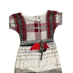 Launch by Susan Young abstract sailboat novelty 100% silk dress size XS Red Photo 2