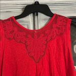Free People  Elegant Red Sleeveless Top Photo 4