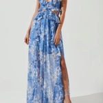 ASTR Blue Ruffle Maxi Dress Photo 0
