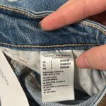 American Eagle  Outfitters Mom Straight Distressed Blue Jeans plaid detail size 2 Photo 11