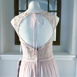 Mori Lee  Blush Gown Lace & Sequin Maxi Open-Back Dress Pink Size 10 New w/Tag Photo 10