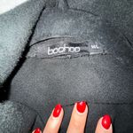 Boohoo Elegant Black Waterfall Trench Coat Photo 3