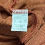 Just Quella  Ribbed Long Sleeve Ruched Button Up Collared Rust Mini Dress 4 / 6 Photo 9