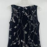 Vtg Y2 Eve Adams Midi Dress Sz M Holiday Gala Metallic Glitter Formal Floral Black Size M Photo 2