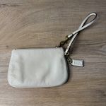 Coach Wristlet Ivory Patent Leather Pouch Embossed Small Clutch Bag Neutral Photo 2