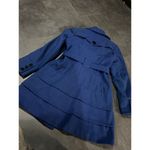 Worthington  Royal Blue‎ Double-Breasted Trench Coat Elegant Outerwear D-13 Photo 3