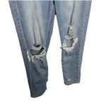 American Eagle  Mom Jeans Womens 6  X Short Ripped Blue stretch comfort high rise Photo 1