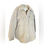 American Eagle |cream teddy bear jacket Sz M Photo 3