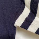 Miss Kant Navy White Cropped Sleeve Striped Sweater Size M Photo 6