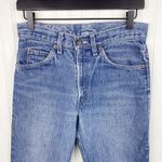 Levi's Vintage 80s  Acid Wash Pinstripe Denim Jeans High Waisted Cropped Fit Photo 2