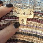 Hem & Thread  Striped Midi Dress - Blue and Purple Photo 4