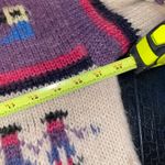 Vintage 80s Peruvian Alpaca Folk Hand Knit Sweater Llama Peru Multiple Size XL Photo 6
