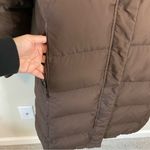 L.L.Bean Brown Quilted Puffer Down Jacket Size XL Long Madi Length Photo 2