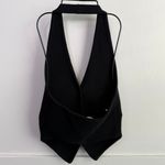 Reformation  Black Romy Halter Sweater Vest Photo 3