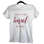 Maurice's Christmas Graphic Tee White & Red Tinsel in Tangle Photo 0