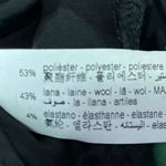 ZARA  Women's Green Wool Straight Wide Leg High Rise Trousers Dress Pants Size S Photo 4