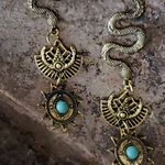 Free People New! Artisan Goddess Snake Earrings Photo 4
