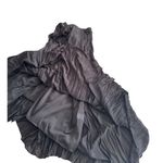 Christopher & Banks Long Flowy Stretchy Chocolate Brown Pleated Maxi Elastic Waist Skirt Size M Boho Photo 7