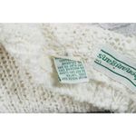 Shenanigans Woman's Large Square Chunky Knit Floral Short Sleeve Vintage NWT! White Photo 4