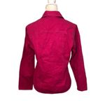 Chico's NWOT Chico’s Dark Pink Magenta Jean Denim Jacket Photo 2