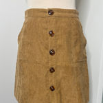 Kiel James Patrick The Darling Skirt Tan Corduroy Button-up 6 Preppy Academia Photo 0