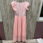 SheIn Pink Square-neck Pleated Maxi Dress Cosplay Wicked Glinda Womens XS Photo 2