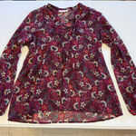 Hollister Chiffon Floral Baby Doll Long Sleeve Women's Top, Size medium Photo 0