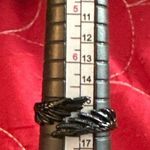 Black Goth Gothic Punk Grunge Emo Angel Demon Dragon Ring Size 7 Photo 0