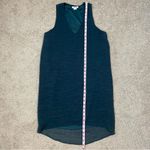 Helmut Lang  Breeze Crepe High Low Shift Dress Teal S Photo 7