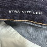 st. john's bay Lands’End Women’s Blue Jeans Size 14 High Rise Straight Leg Dark Wash Photo 3