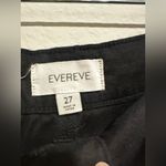 Evereve  Linen Cropped Wide Leg Black Pants Photo 4