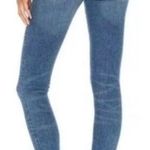 AGOLDE Mid Wash Faded Denim Distressed Ripped Sophie High Waisted Skinny Jeans Photo 1