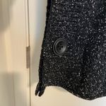 Jones New York EUC  Sport women’s black speckled thick knit button poncho sweater Photo 2